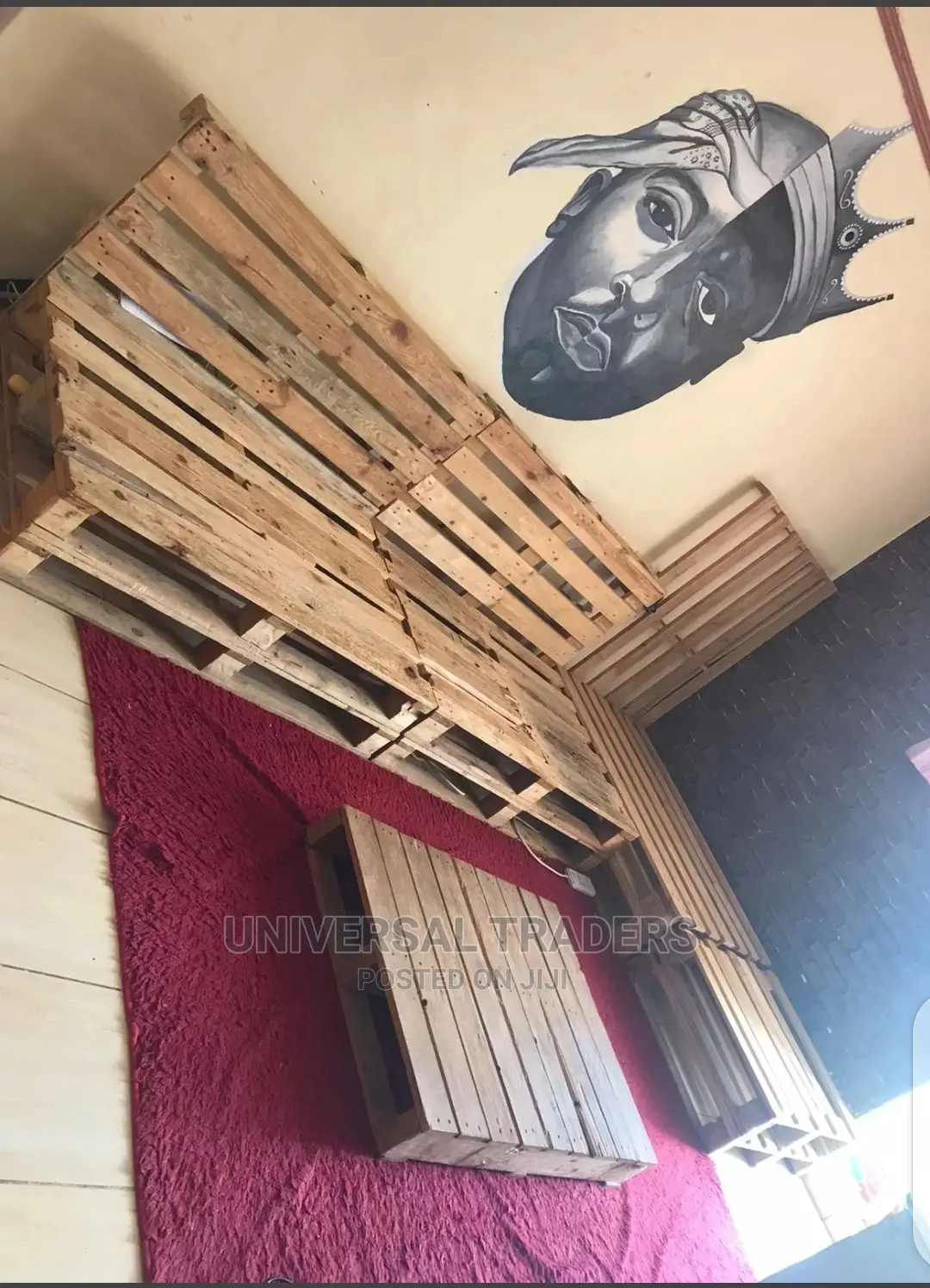 Full Pallet Set - Pallet Bed, Pallet Seats and Pallet Table