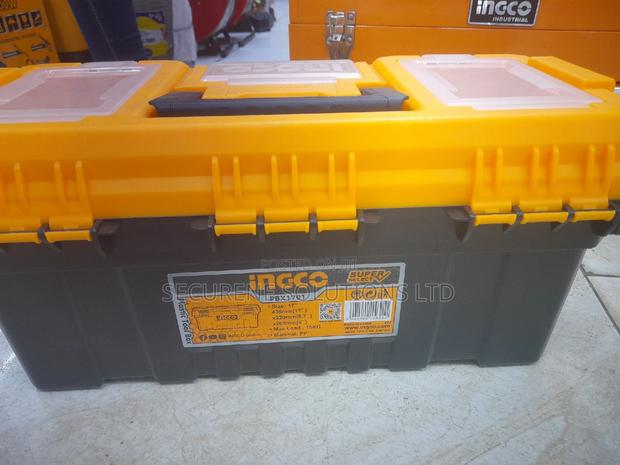 INGCO 17" Tool Box Plastic Organizer With Tray 15KG Capacity