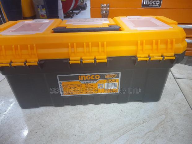 INGCO 17" Tool Box Plastic Organizer With Tray 15KG Capacity - thumbnail 2