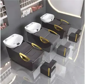 Black Gold Arm Rest Shampoo Unit