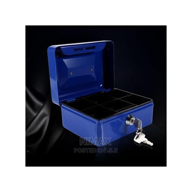 10" Metal Petty Cash Box Handle Change Deposit Money Holder