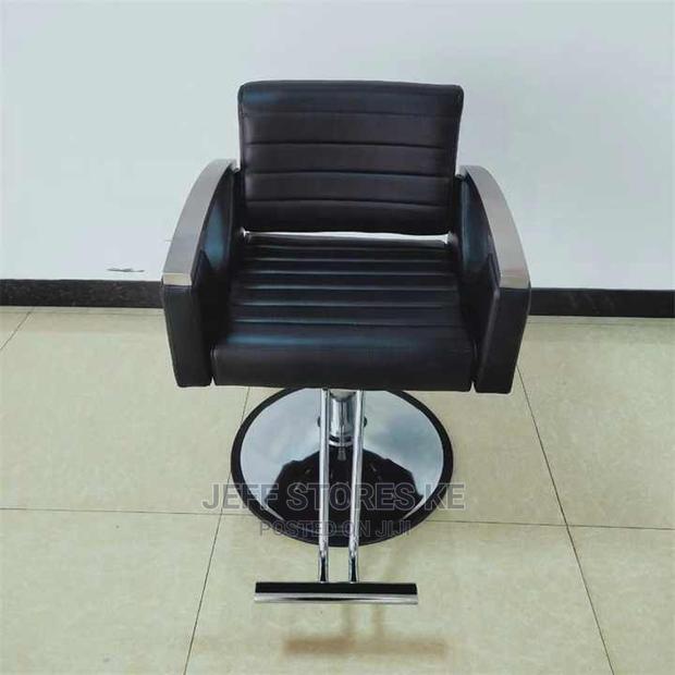 Black Silver Salon Styling Seat - main view