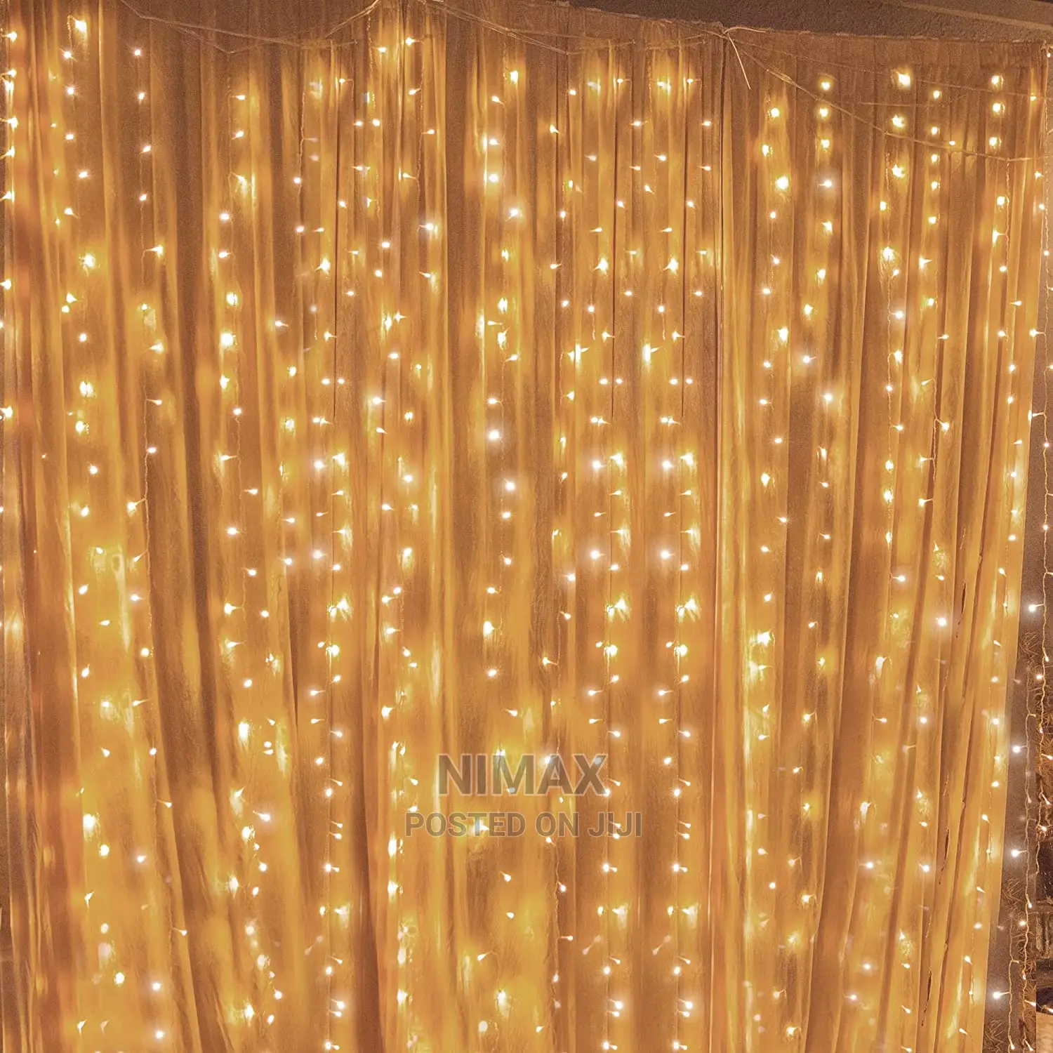 Window Curtain String Light 3m by 3m Warm White