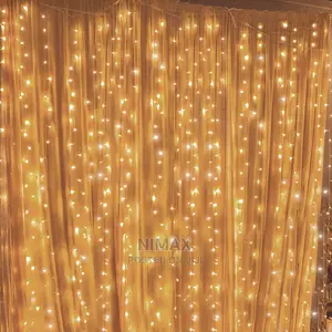 Window Curtain String Light 3m by 3m Warm White