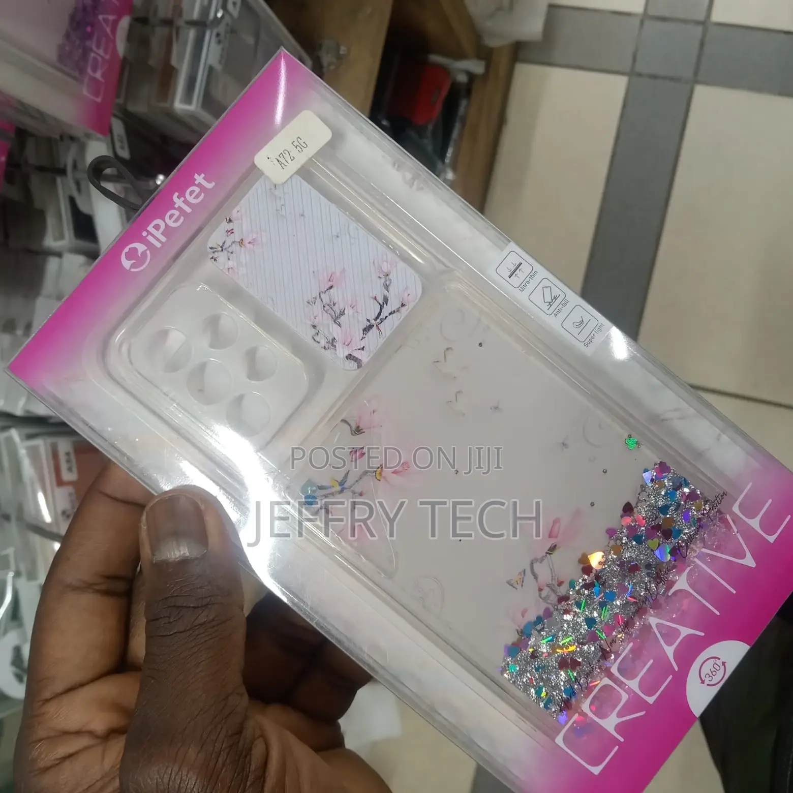 Glitter Camshield Case for Samsung A72 5g