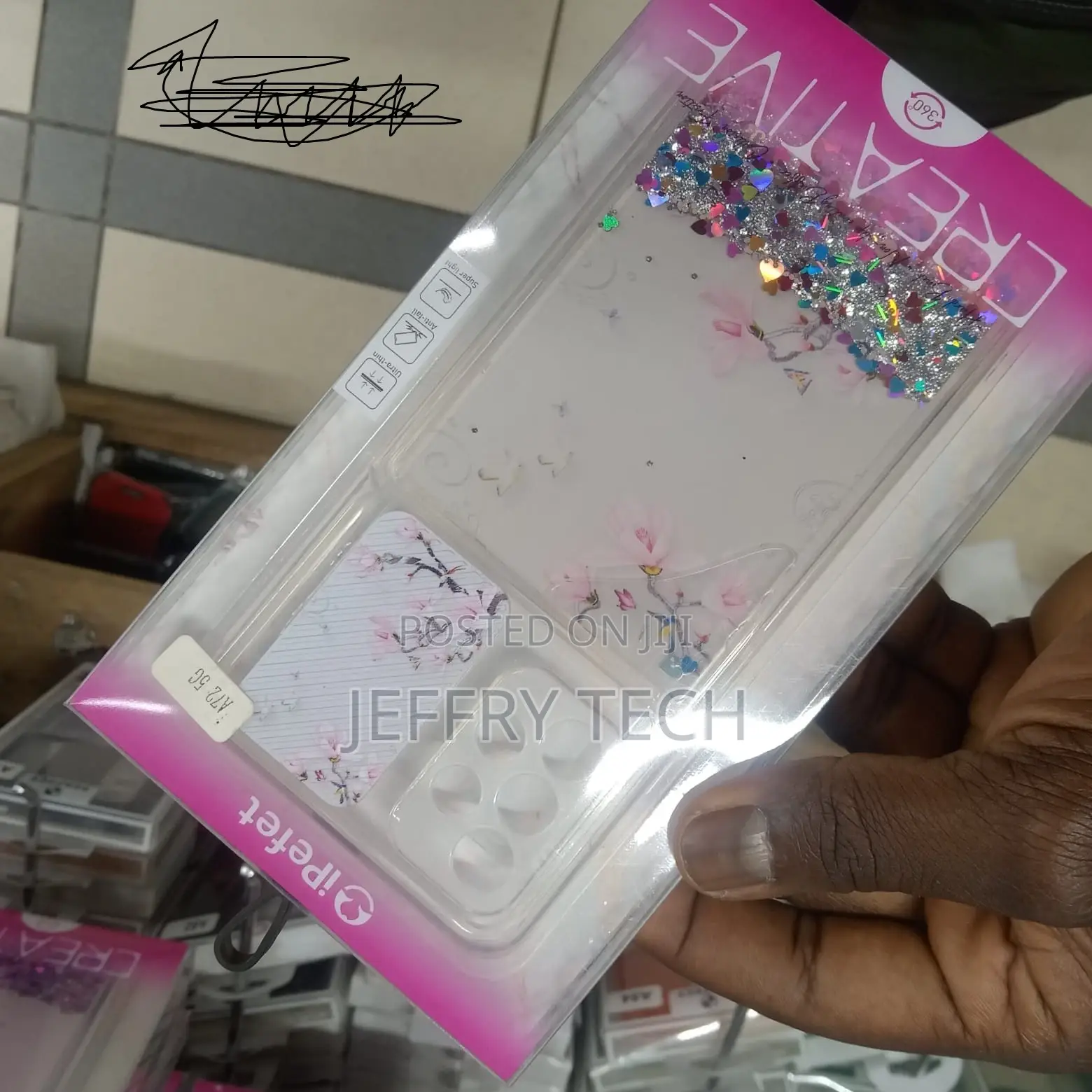 Glitter Camshield Case for Samsung A72 5g