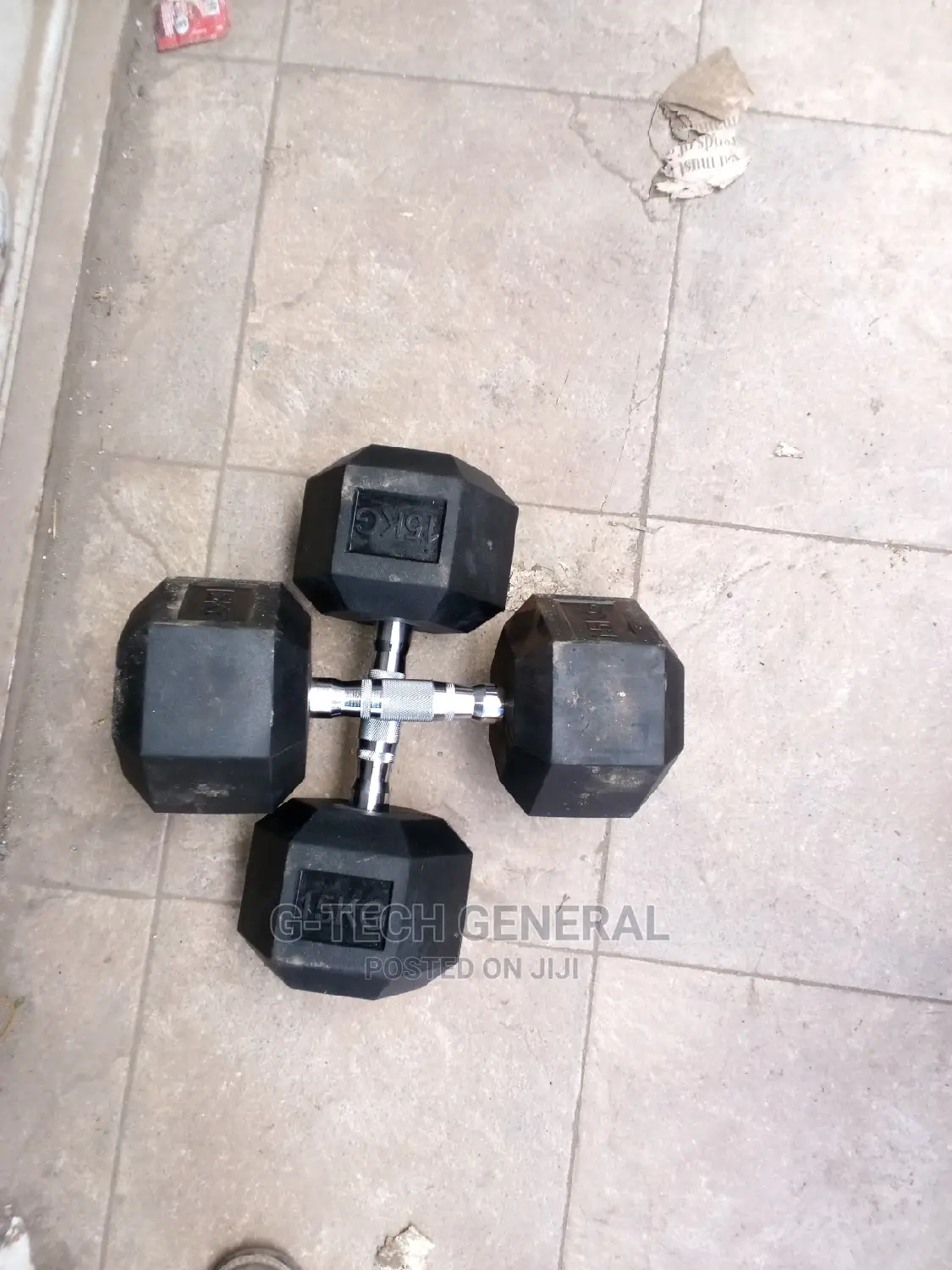 20 Kgs Hexagonal Dumbbells.