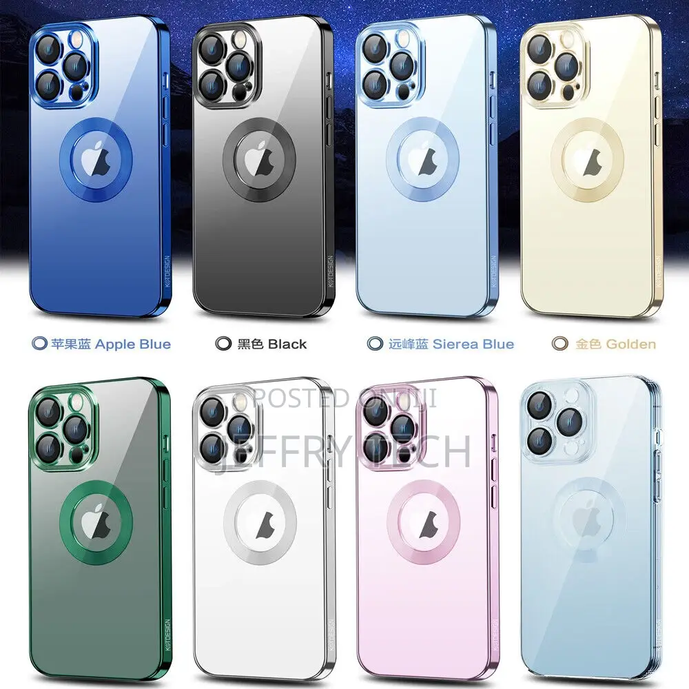 Electroplated Clear Case Fr iPhone14 Pro Max 13 Lens Protect