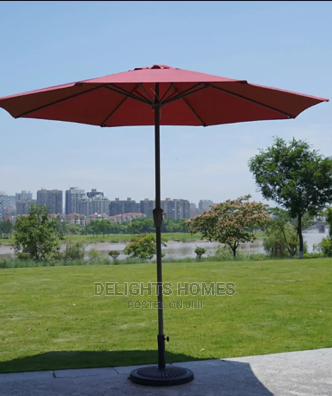 Folding Outdoor Umbrella With Iron Pipe