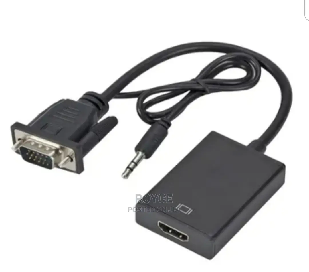 VGA Male to HDMI Output 1080P Hd+Audio TV AV HDTV Black M