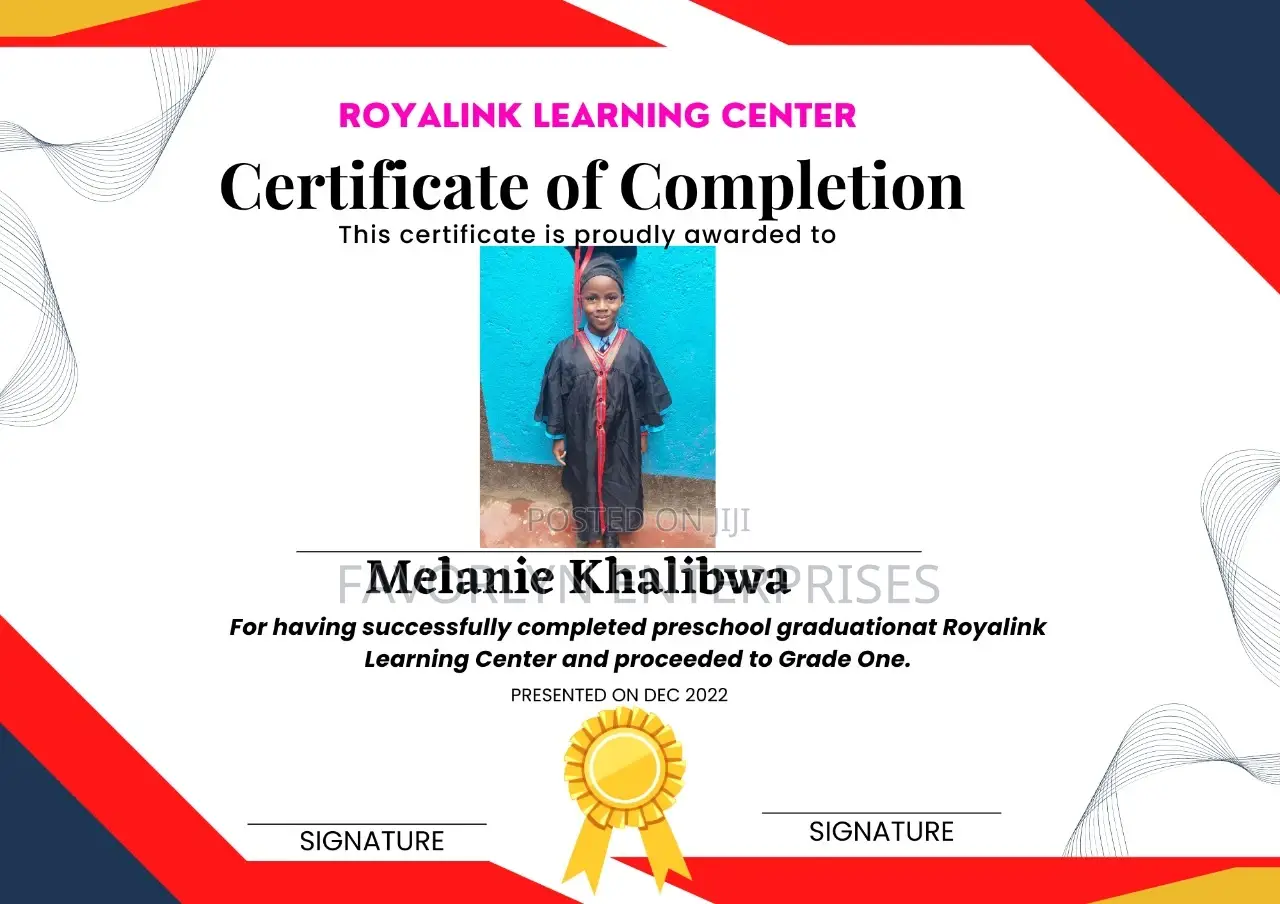 Graduation Certificate for Cbc