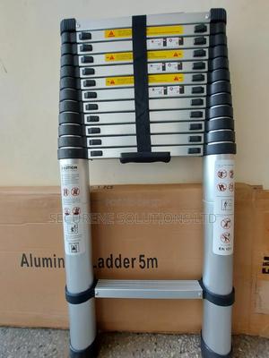 Aluminium Telescopic Straight Adjustable Ladder 5 Meters - thumbnail 2