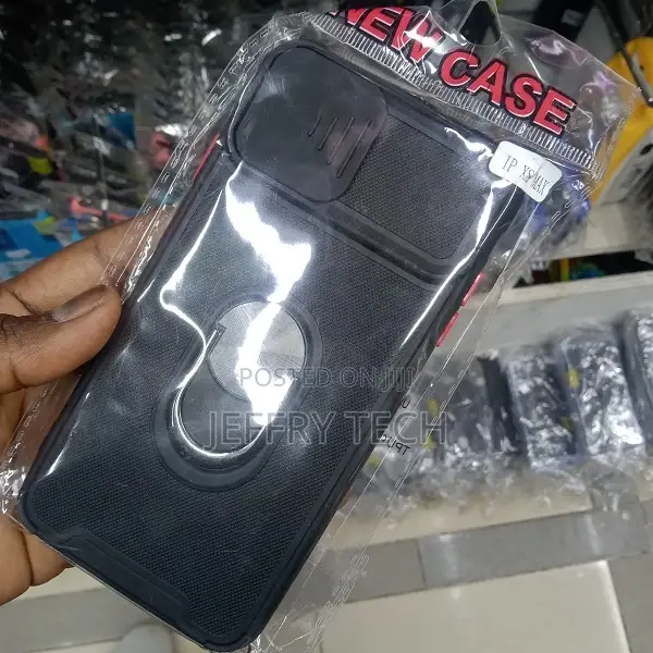 Sliding Camera Cover Case With Ring Holder for iPhone XS Max