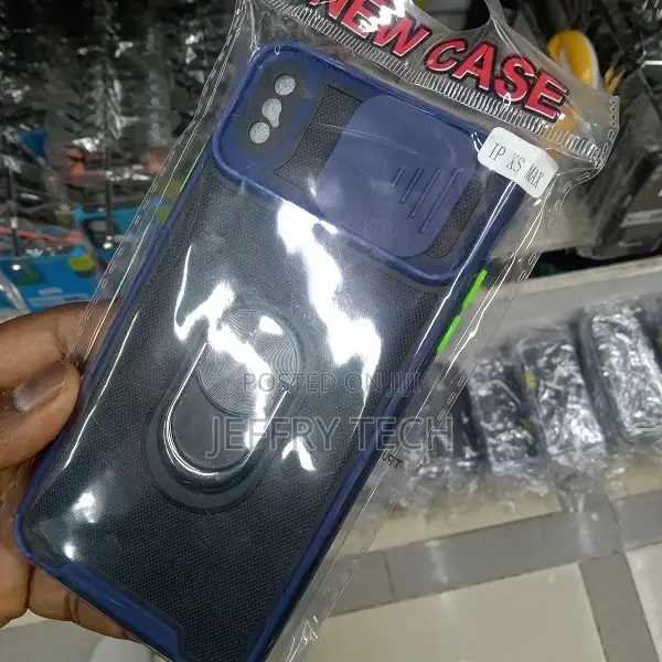 Slide Camera Case With Ring Holder for iPhone Xs Max