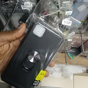 Back Cover for Huawei Y5p Shockproof Hybrid With a Ring Hold
