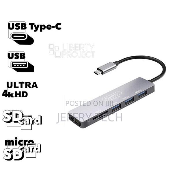 6 in 1 HD USB-C Multi-Function Adapter-Et-W18 - main view