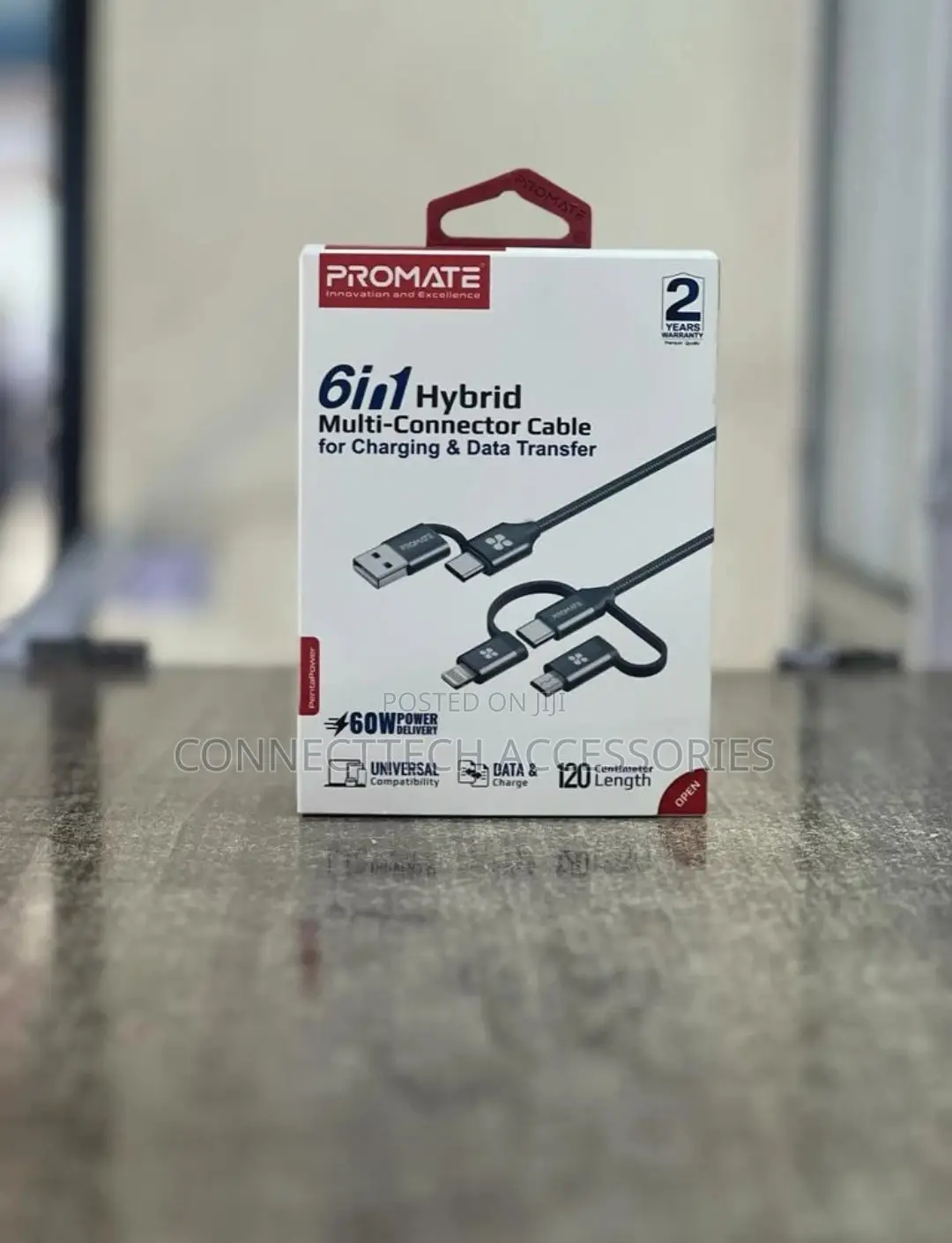 Promate 6-In-1 Hybrid Multi-Connector Cable