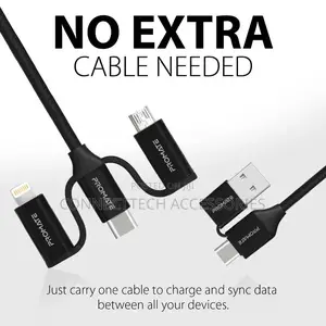 Promate 6-In-1 Hybrid Multi-Connector Cable