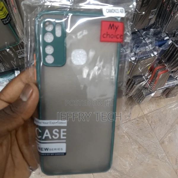 Tecno Camon 15 Back Cover Smoke Camera Protection Case (Blu