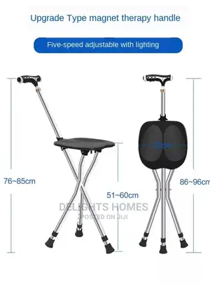 2 in 1 Elderly Walking Stick Cum Stool