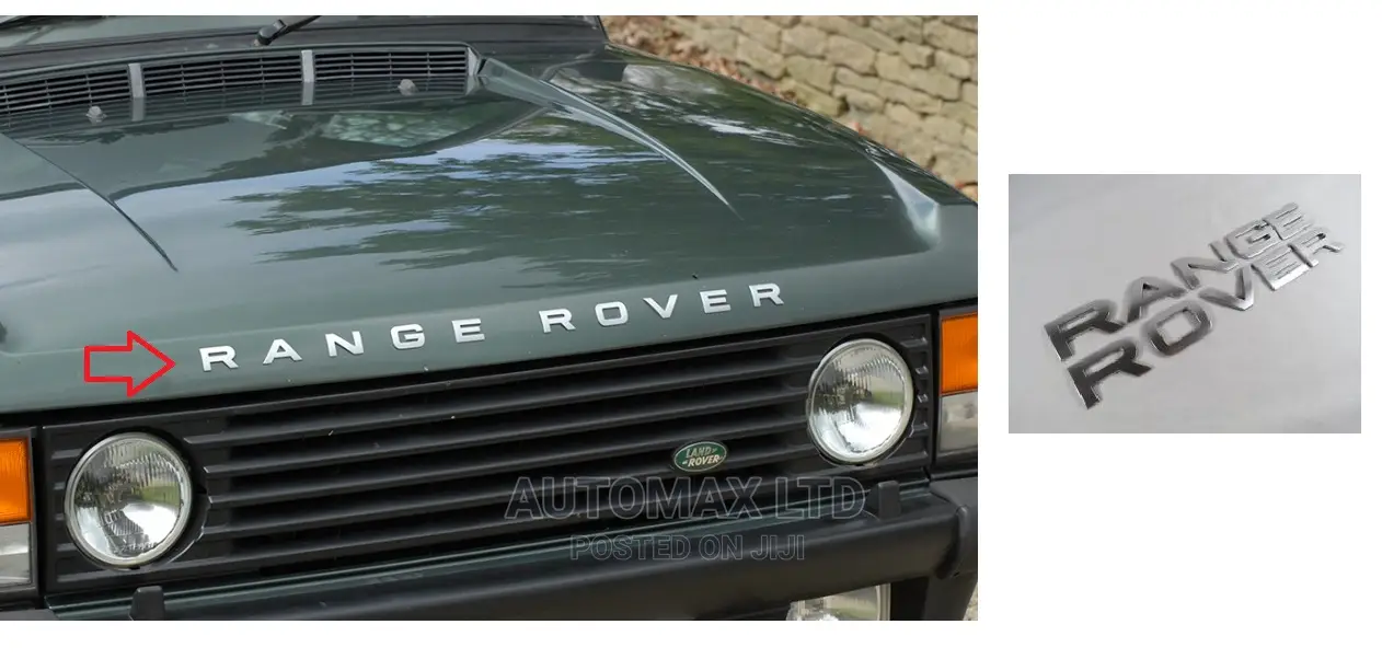 "RANGE ROVER", Raised 3D Bonnet Letters