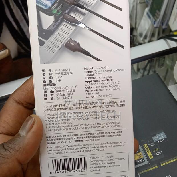 Joyroom 3in1 Short Cable USB Cable - Lightning / USB Type C - thumbnail 4