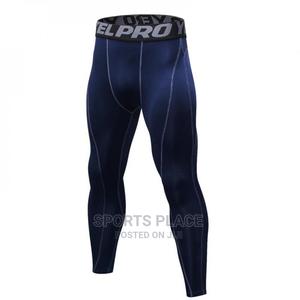 Navy Blue Compression Gym Tights - thumbnail 2