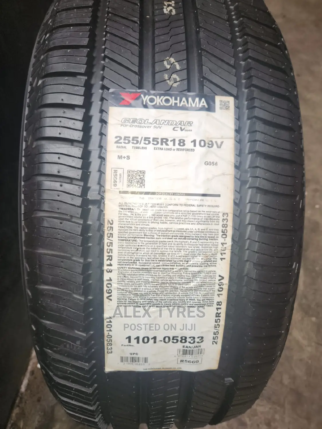 255/55r18 Yokohama Tyres Made in Thailand