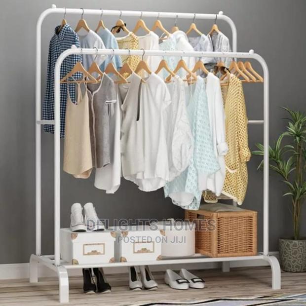 Double Pole Clothing Rack