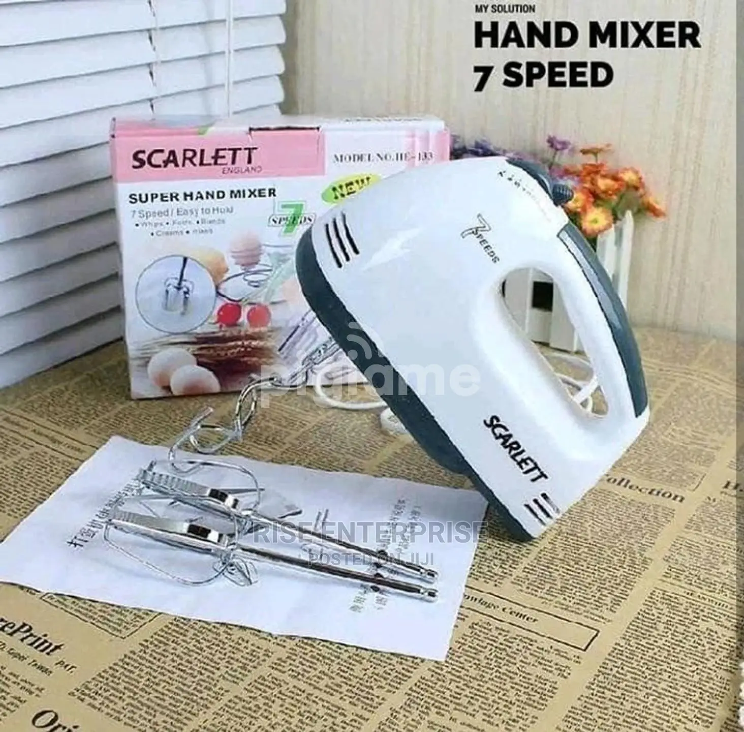 Scarlet Super Electric 7 Speed Potable Hand Mixer