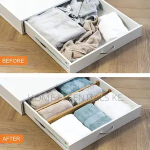 *4set Bamboo Drawer Divider* Adjustable Length