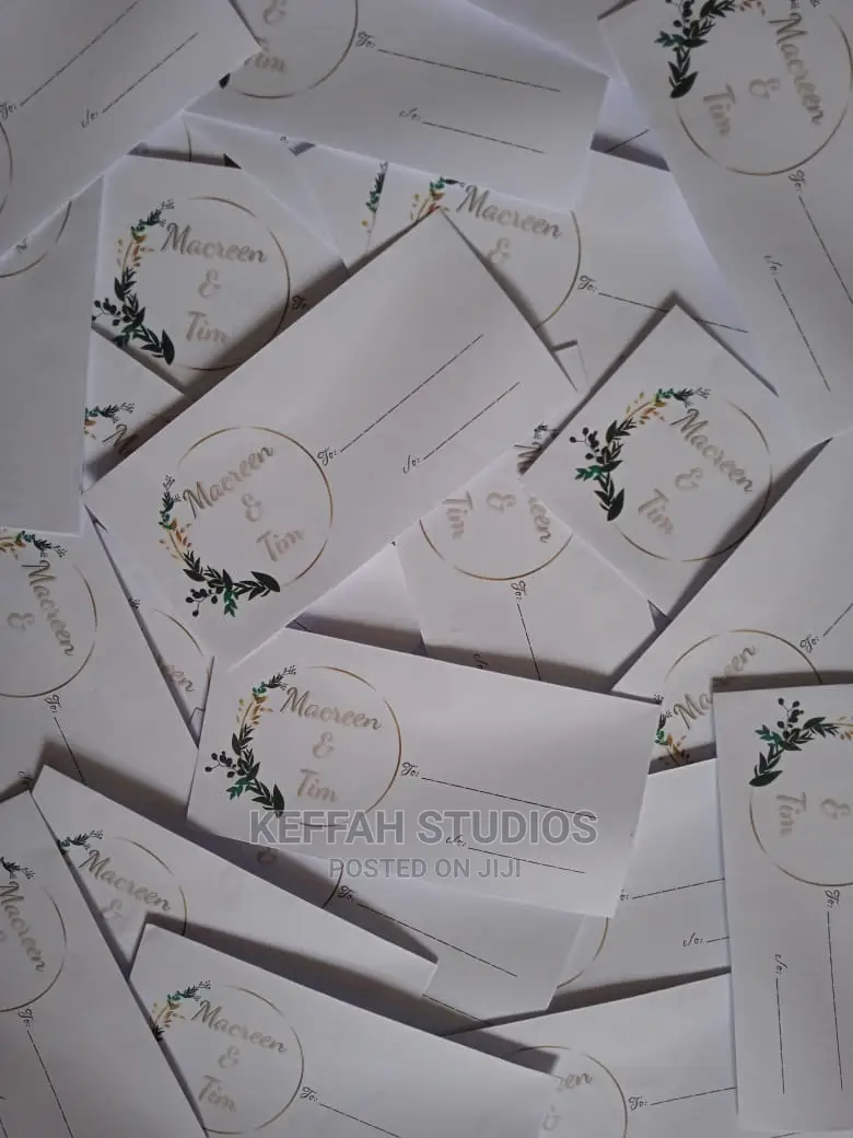 Branded Envelopes, Water Labels and Tags