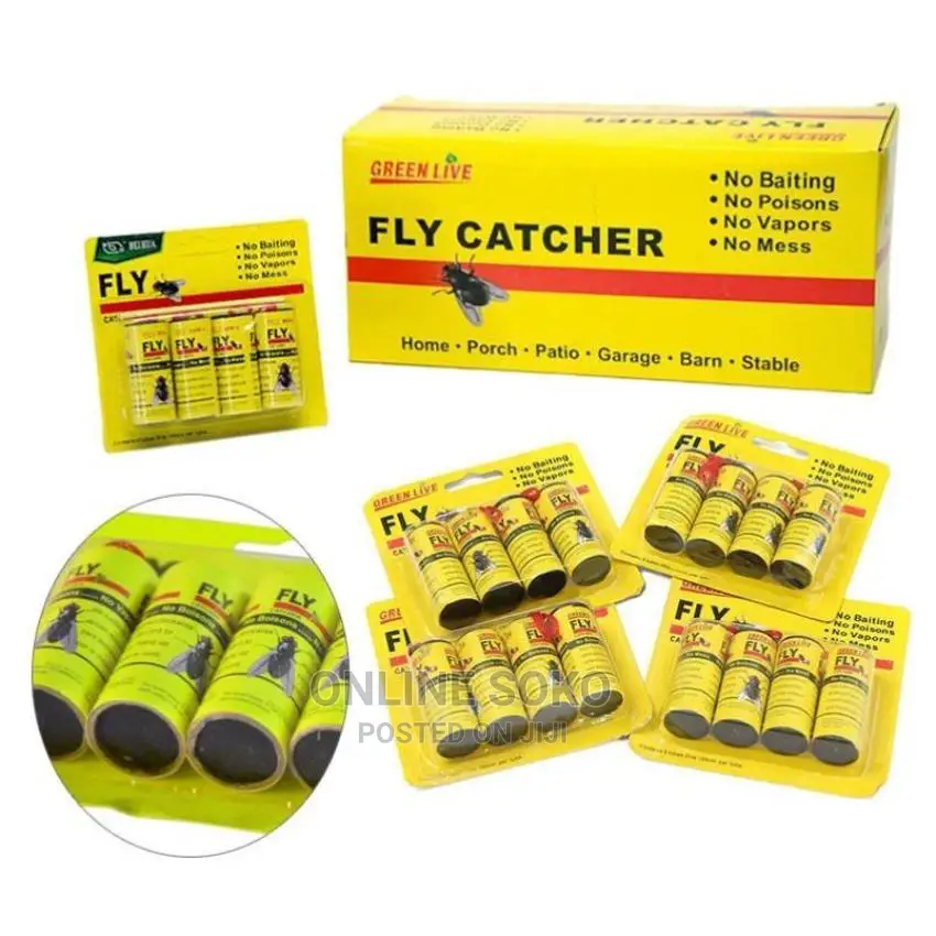 Sticky Glue Insects Ribbon Fly Catcher Traps - 4 Rolls