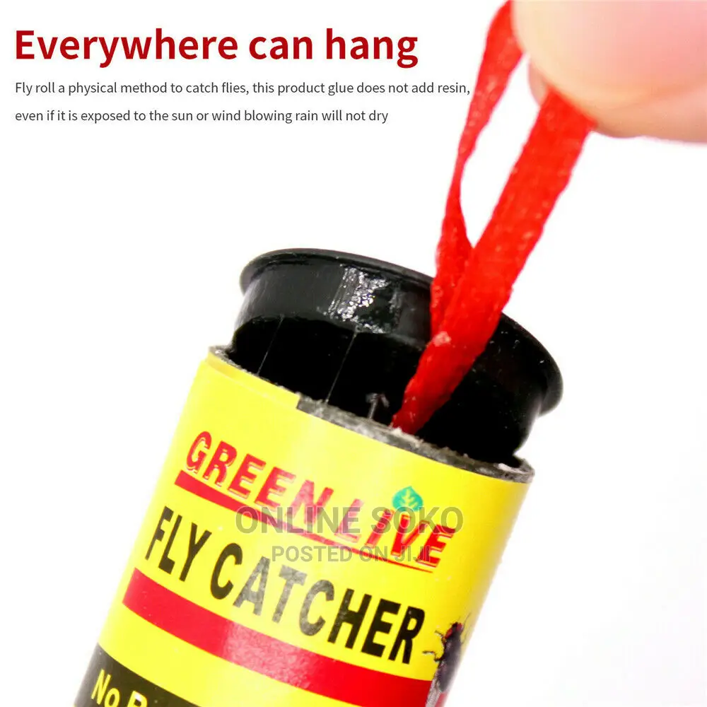 Sticky Glue Insects Ribbon Fly Catcher Traps - 4 Rolls