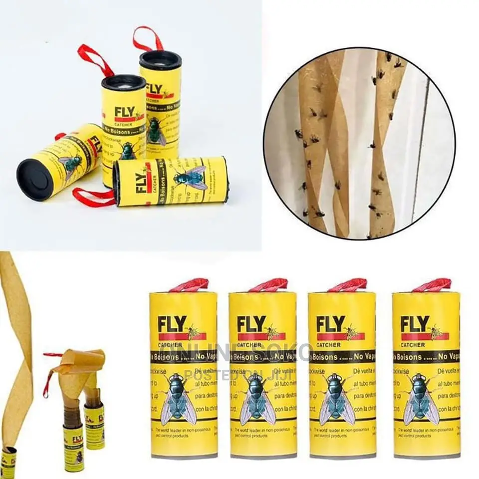 Sticky Glue Insects Ribbon Fly Catcher Traps - 4 Rolls