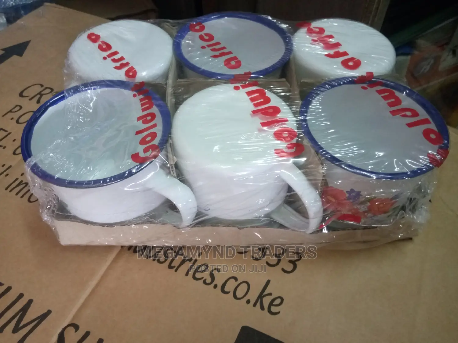 Enamel Cups/12pc Old-Fashioned Mugs/African Cups