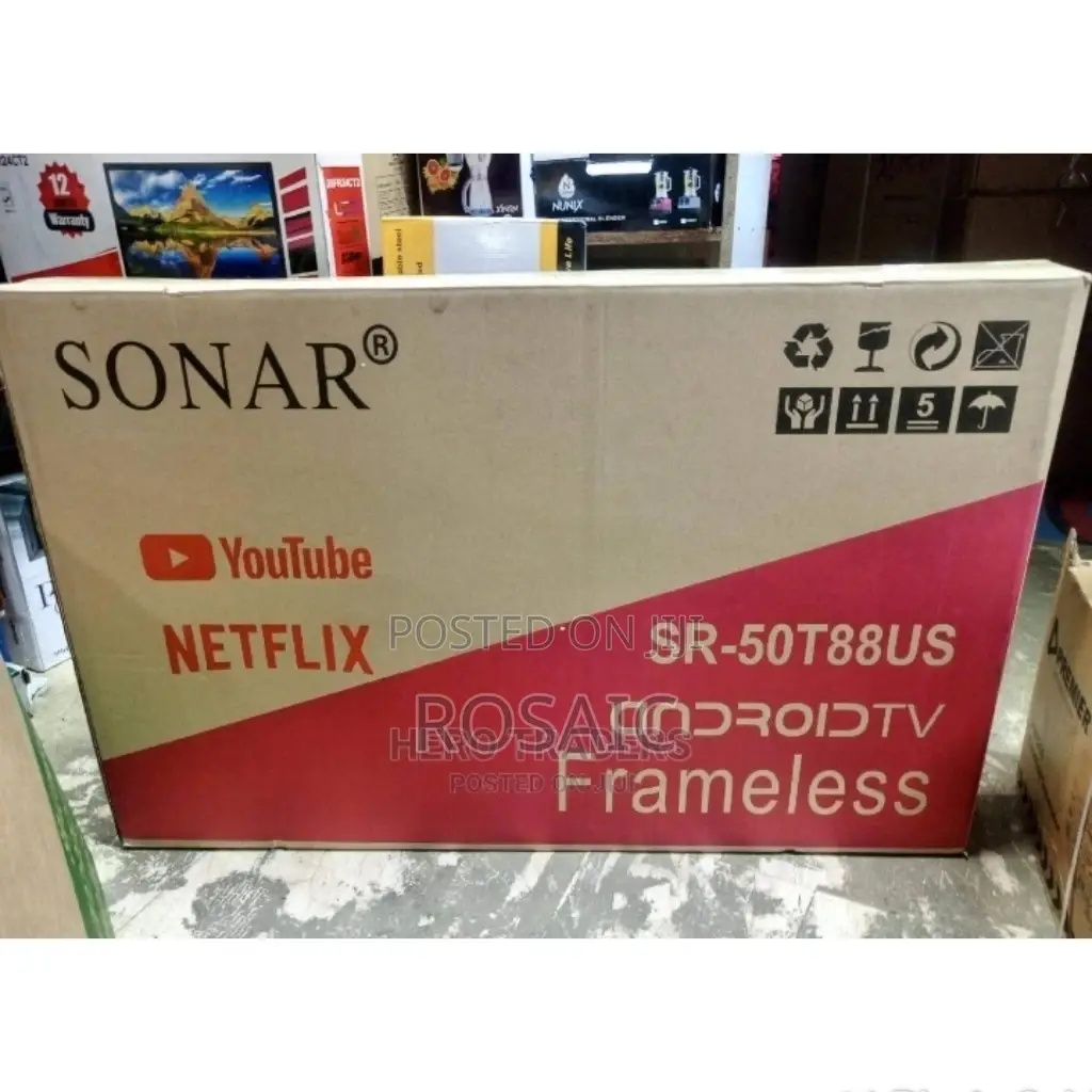 Sonar 50 Inches Smart Android Frameless Tv -1 Year Warranty