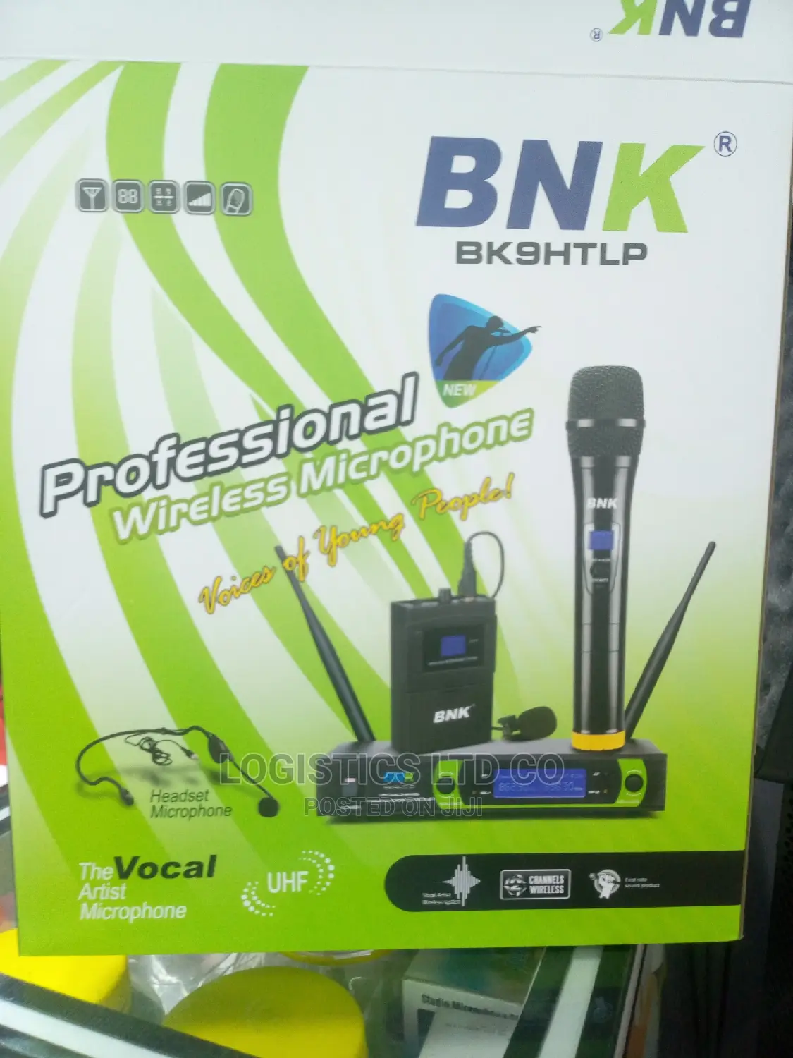 BNK - BK9HTLP, 2 Wireless Microphones(1handheld 1lavalier)