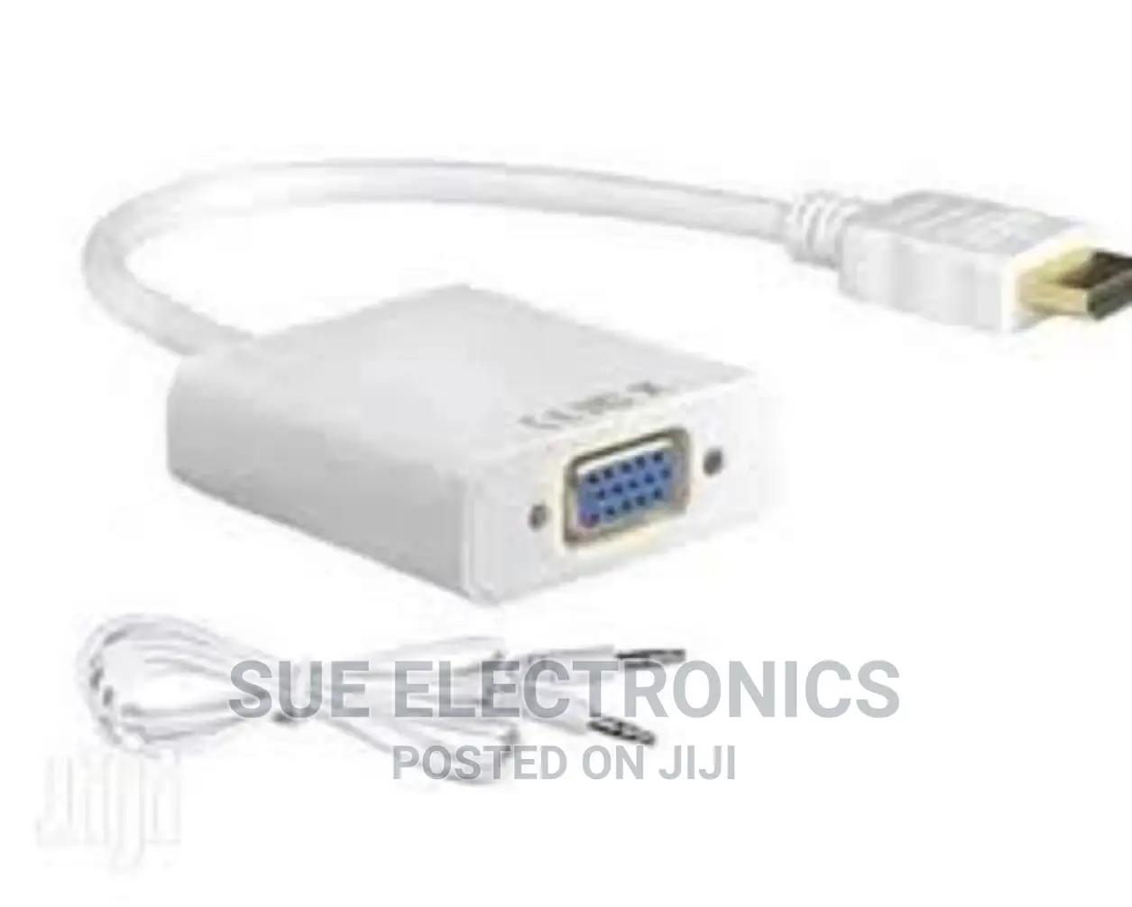 Hdmi – Vga Cable Connecter – White-High Quality