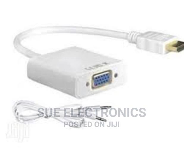 Hdmi – Vga Cable Connecter – White-High Quality