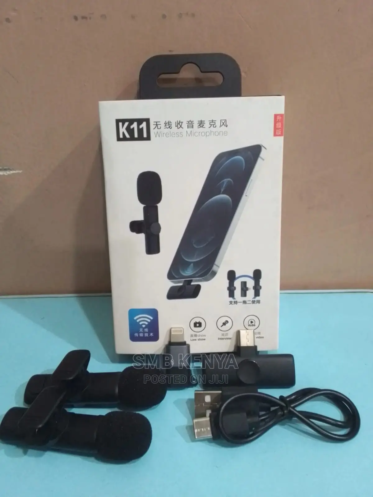 Wireless Lavalier Dual Microphones for Type C and iPhone