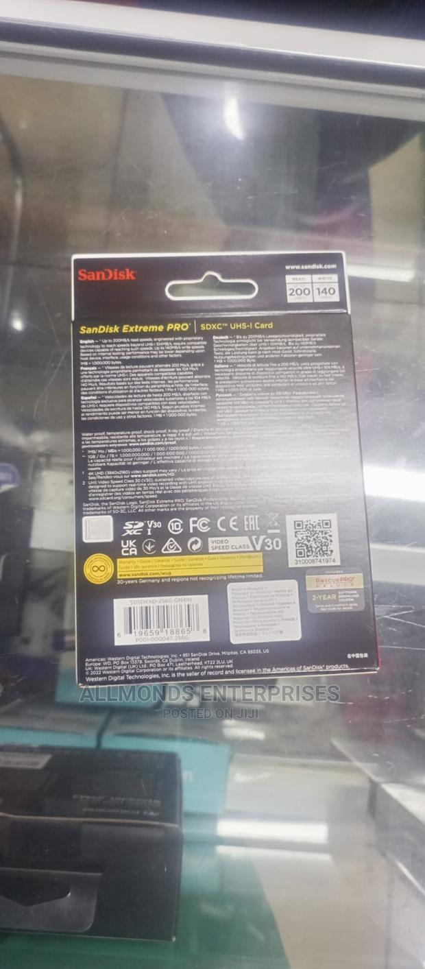 SD Card Sandisk Extreem Pro 256gb - thumbnail 2