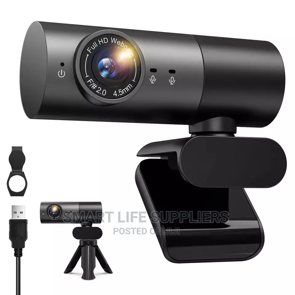 1080P Webcam Video Camera Dual Noise Cancelling Mic