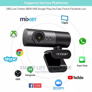 1080P Webcam Video Camera Dual Noise Cancelling Mic