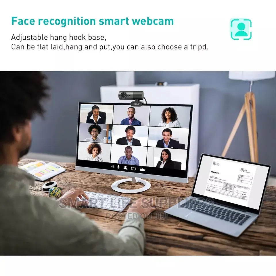1080P Webcam Video Camera Dual Noise Cancelling Mic