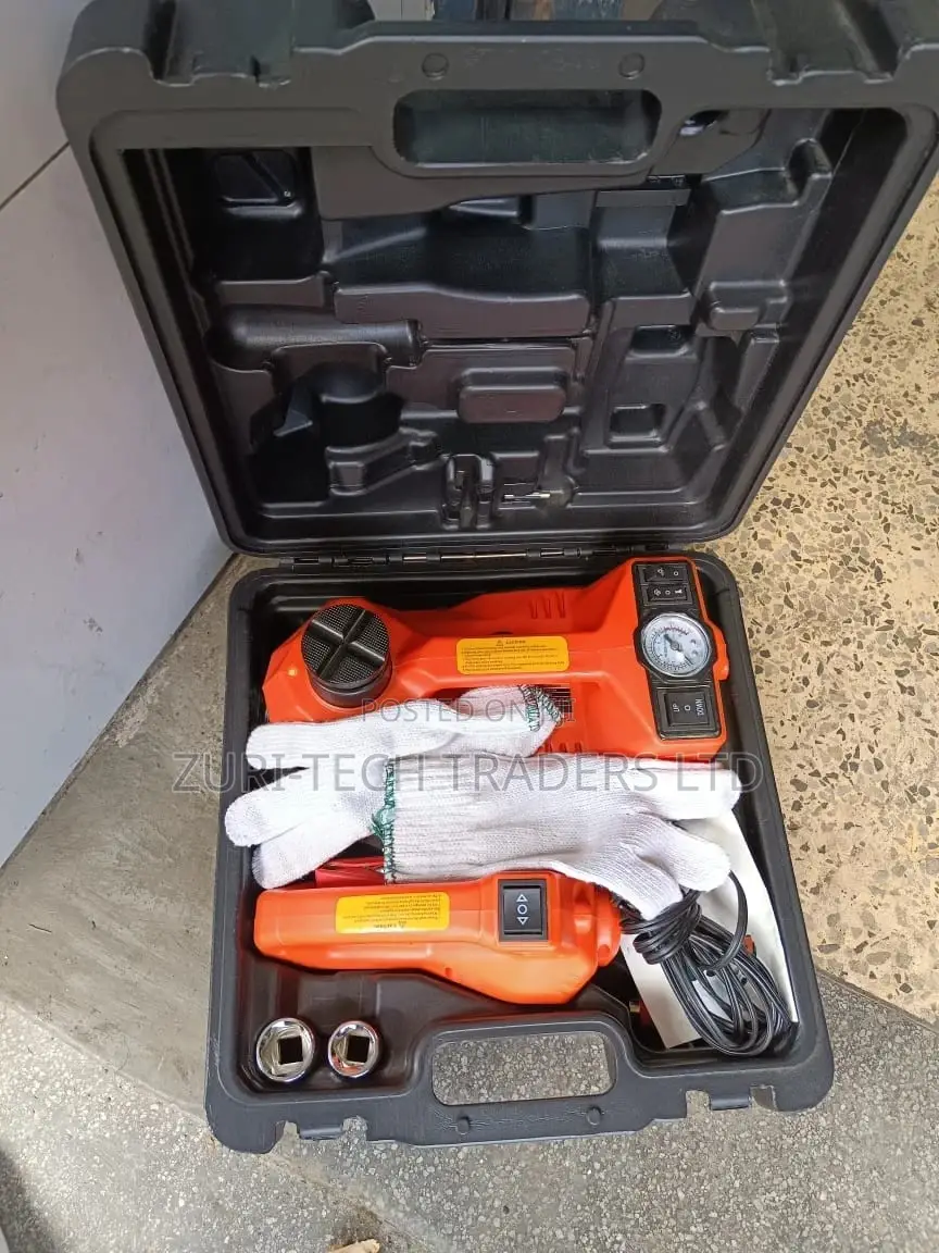 Electric Car Jack With Tyre Inflator And Wrench