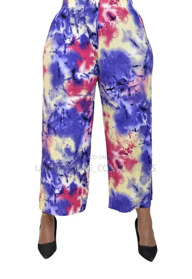 Rainbow Coloured Plus Size Weekend/Holiday Wear Pants - main view