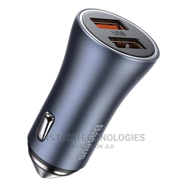 Baseus Golden Contactor PRO Dual Fast Car Charger U+C+C 65W