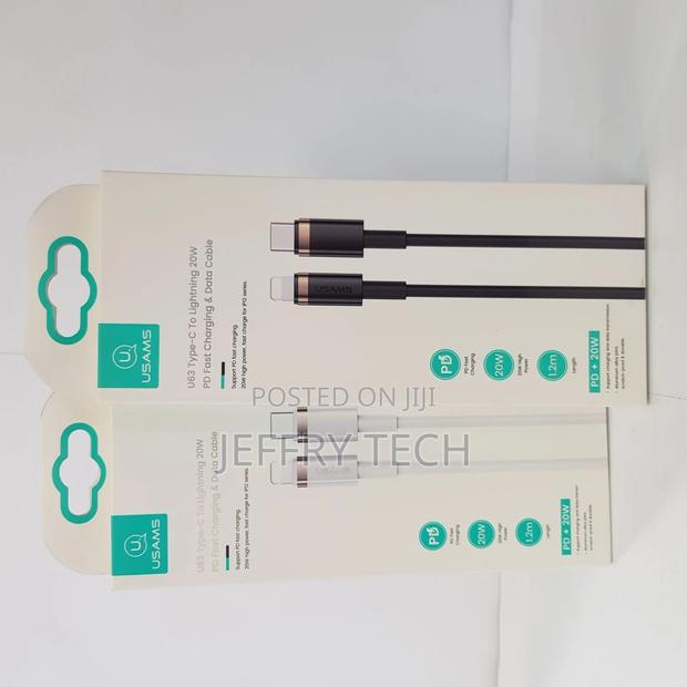 USAMS USB Type C to iPhone Cable for iPhone 18W PD Fast Char - thumbnail 3