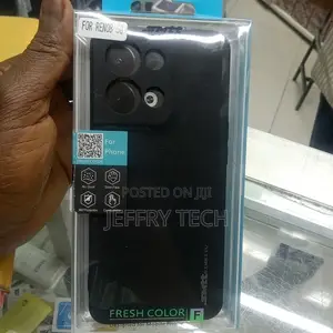 OPPO Reno 8 5G Case, Slim Black Silicone Shockproof TPU Gel
